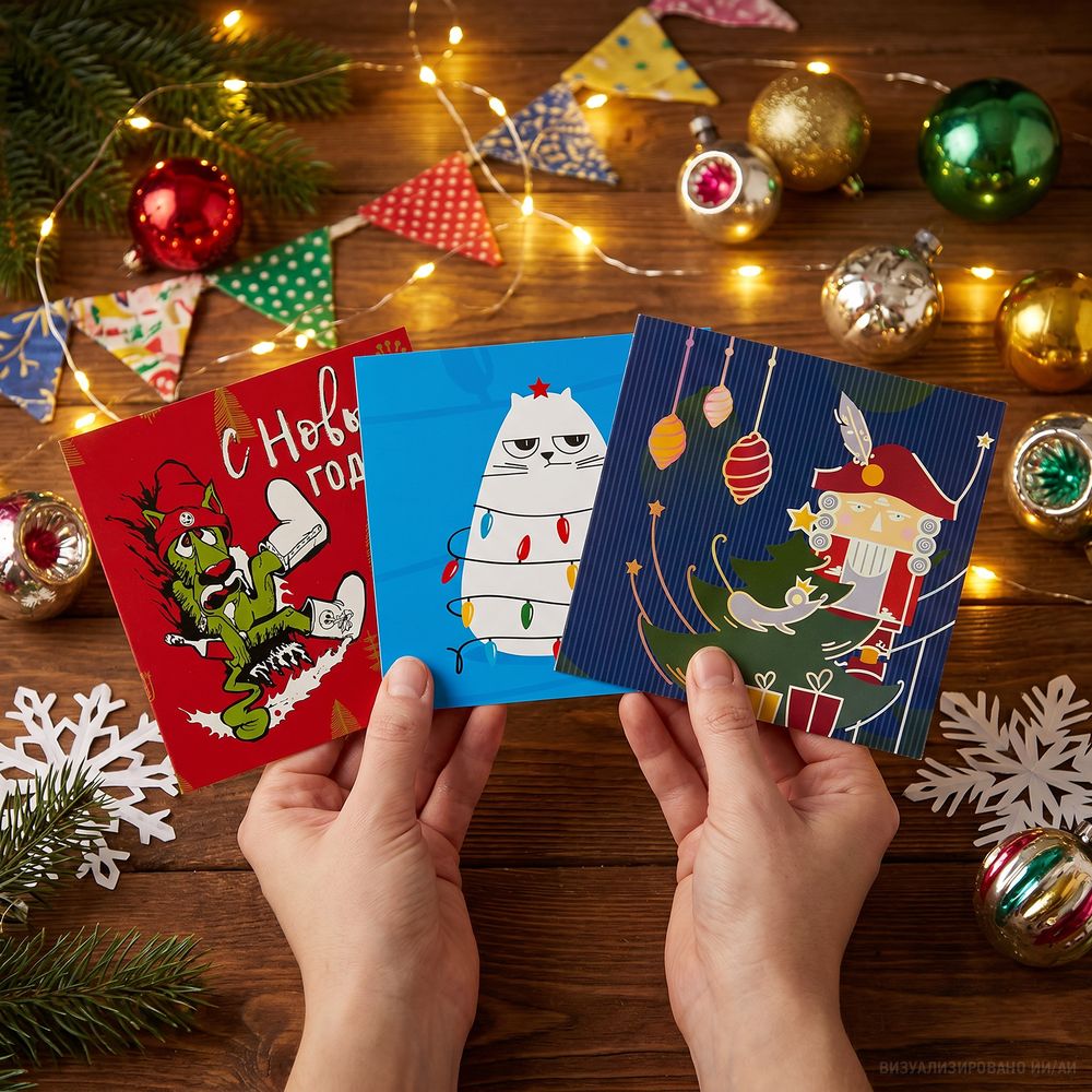 Набор Warmest Wishes: 3 открытки с конвертами-8
