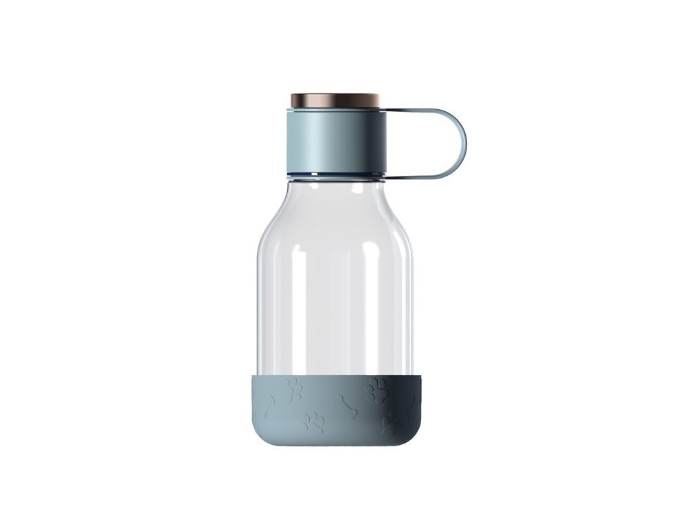 Бутылка для воды 2-в-1 Dog Bowl Bottle со съемной миской для питомцев, 1500 мл, голубой-1