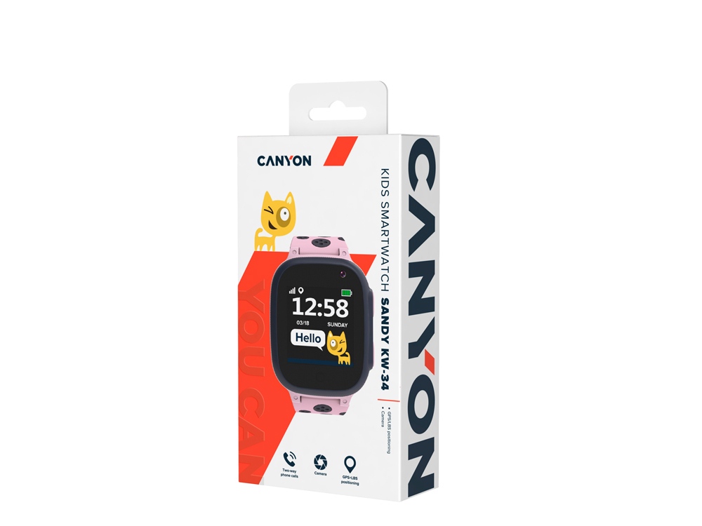 Детские часы Canyon Sandy KW-34, серо-розовый-5