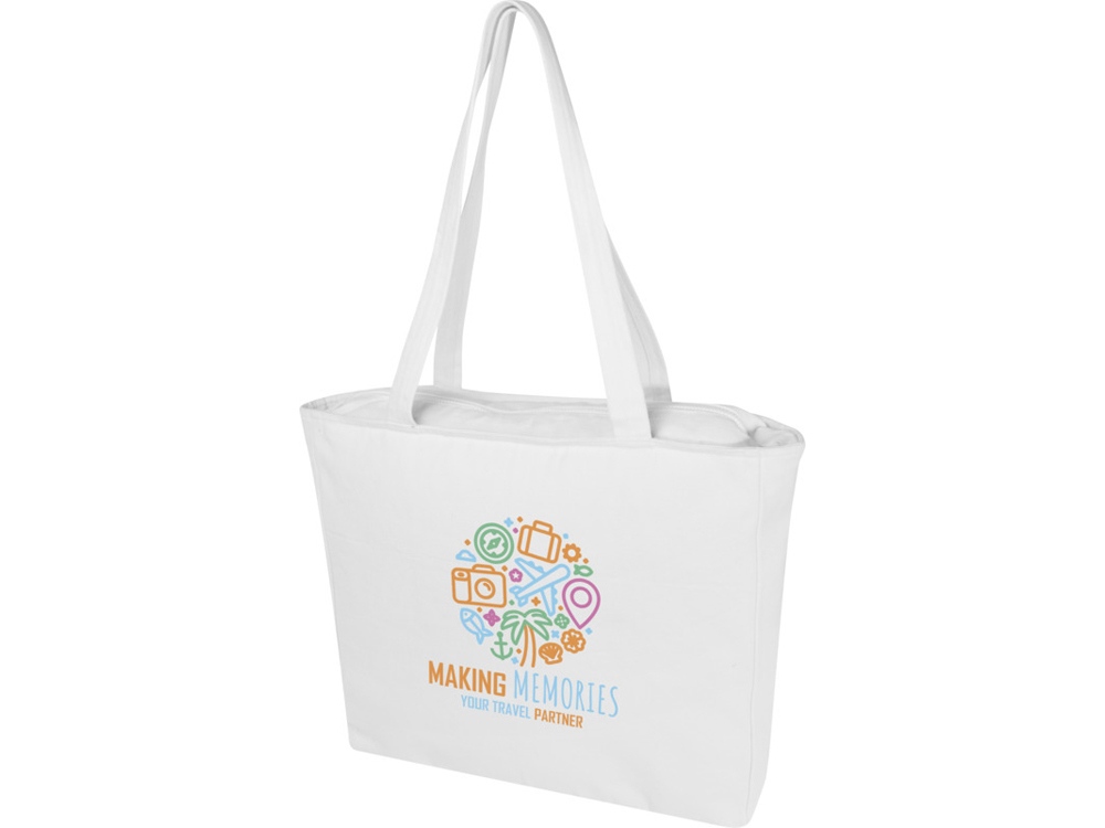 Weekender эко-сумка из переработанного материала Aware™ плотностью 500 г/м² - Белый-5