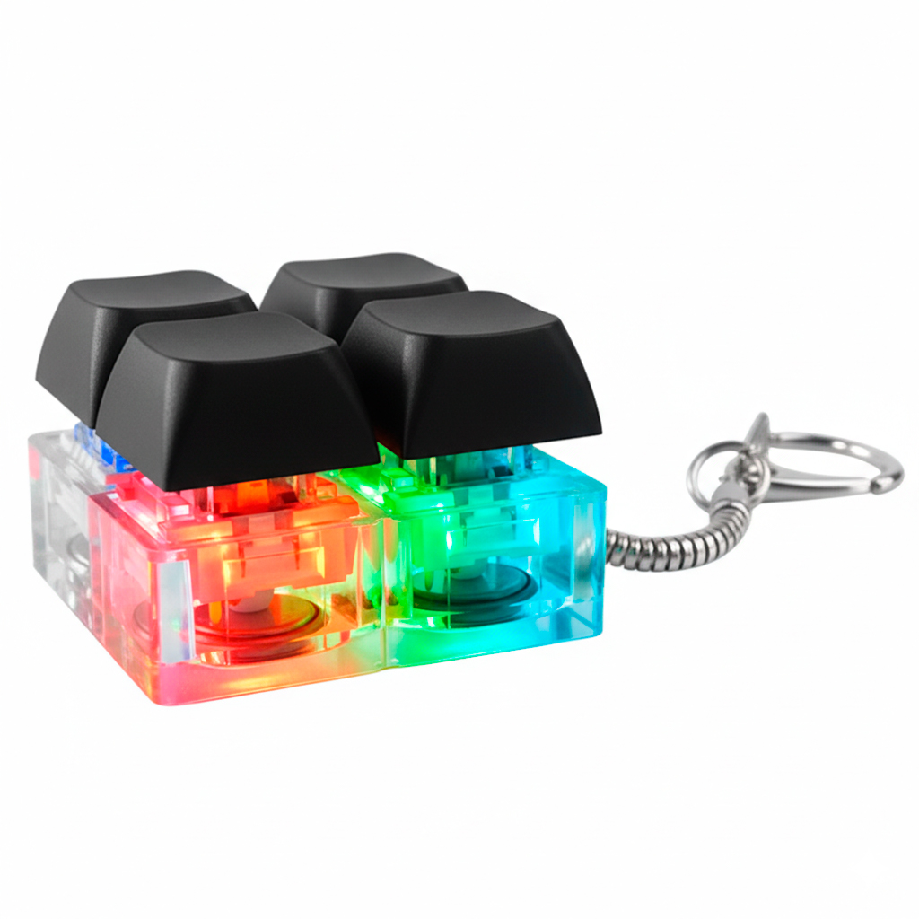 Брелок Press Anti Stress с LED подсветкой (фонарик), Черный-0