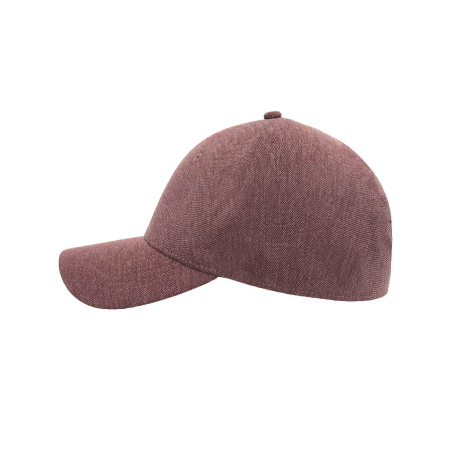 Бейсболка UNI-CAP PIQUET, без панелей и швов, без застежки, бордовый-2