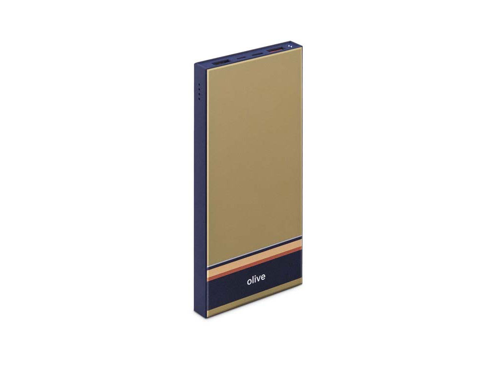 Внешний аккумулятор Rombica NEO ARIA Olive, 10000мАч, Soft-touch, PD, QCharge, Type-C, оливк/синий-0