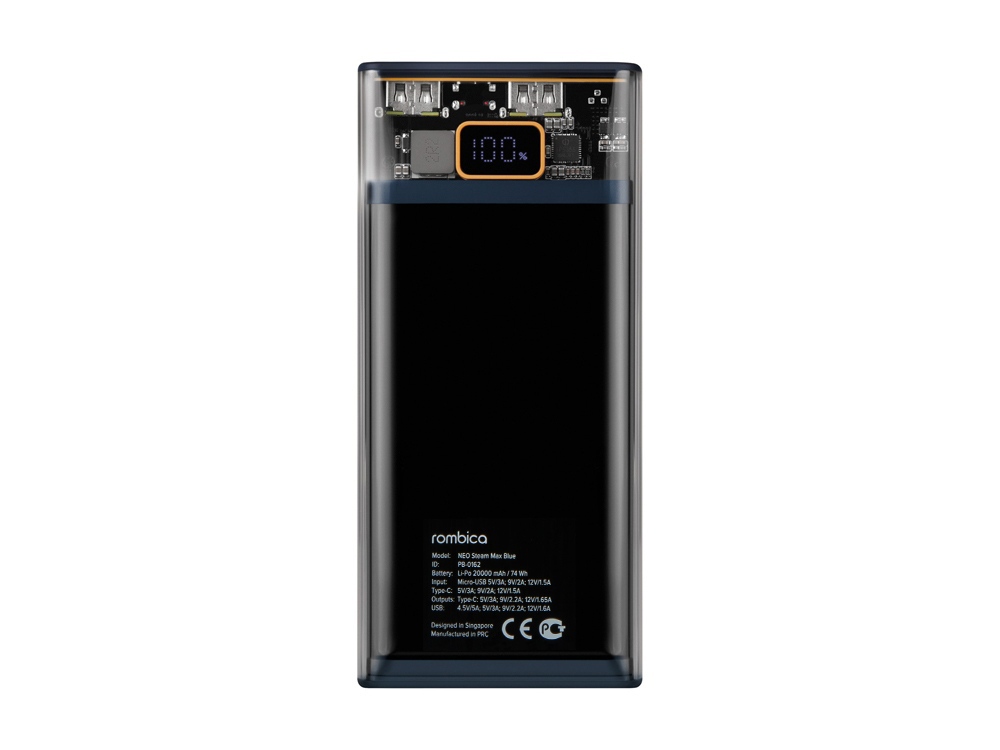 Внешний аккумулятор Rombica NEO Steam Max Blue-1