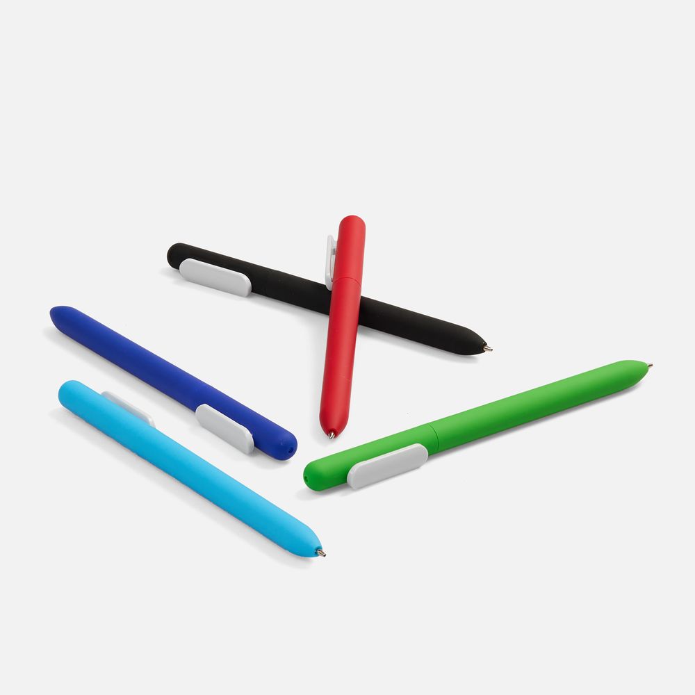 Ручка шариковая Swiper Soft Touch, голубая с белым-2