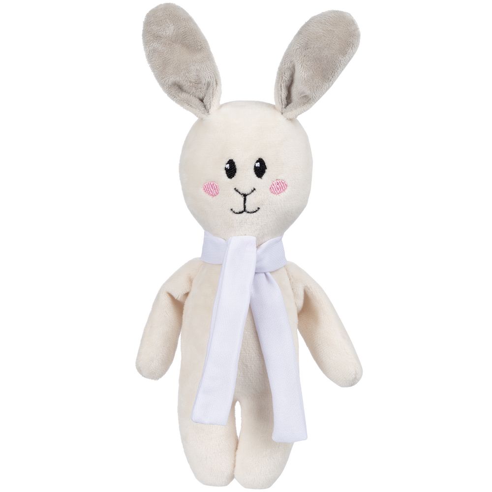 Мягкая игрушка Beastie Toys, заяц с белым шарфом-1