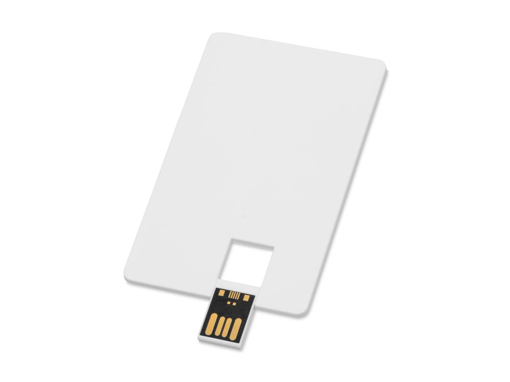 Флеш-карта USB 2.0 16 Gb в виде пластиковой карты Card, белый-1