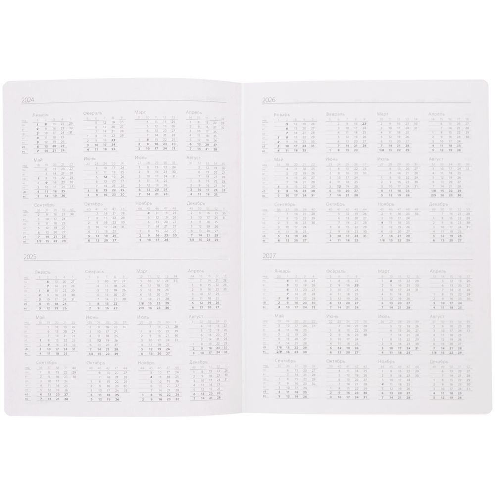 Ежедневник Flexpen, недатированный, серебристо-красный-4
