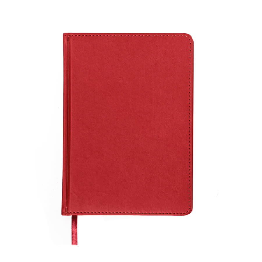 Ежедневник недатированный Campbell, формат А5,  в линейку, красный-1