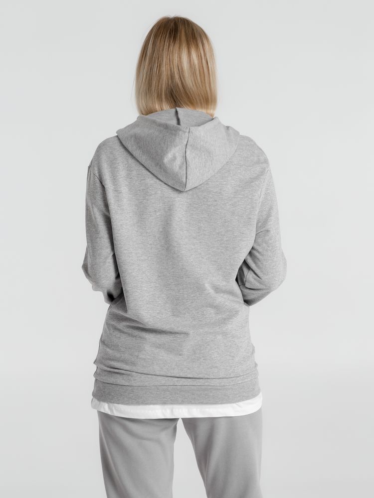 Толстовка с капюшоном унисекс Hoodie, серый меланж-11