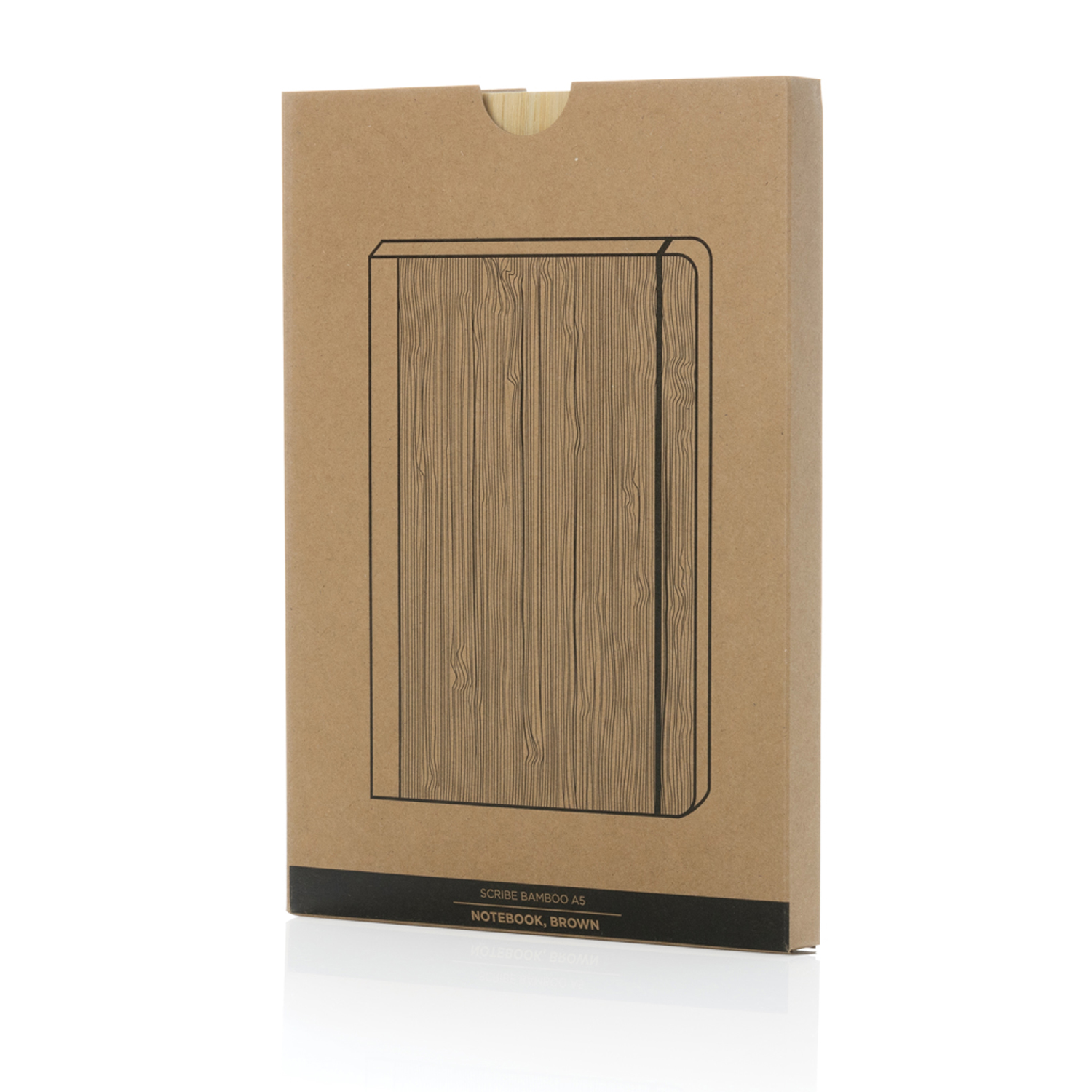 Блокнот Scribe с обложкой из бамбука, А5, 80 г/м²-1