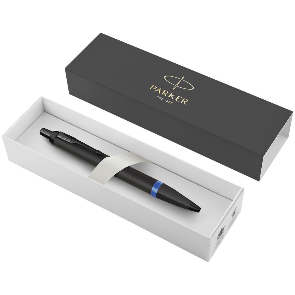 Ручка шариковая Parker IM Professionals Marine Blue BT, черная с синим-2