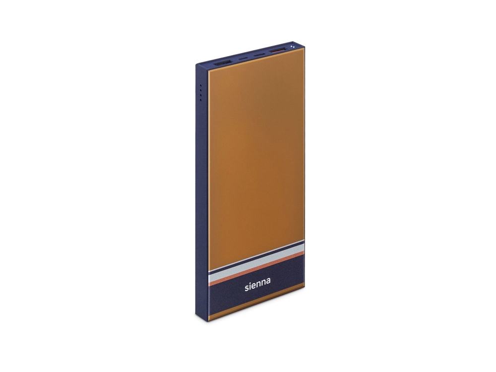 Внешний аккумулятор Rombica NEO ARIA Sienna, 10000мАч, Soft-touch, PD, QCharge, Type-C, охра/синий-0