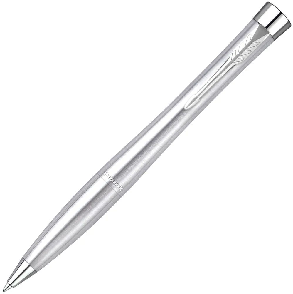 Ручка шариковая Parker Urban Twist Metro Metallic CT, серебристая-0