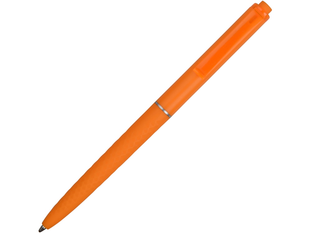 Ручка пластиковая soft-touch шариковая Plane, оранжевый-1