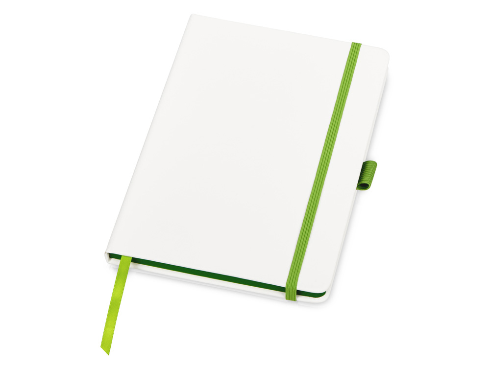 Блокнот ColorNote White, твердая обложка A5, 80 листов, белый и зеленое яблоко-0