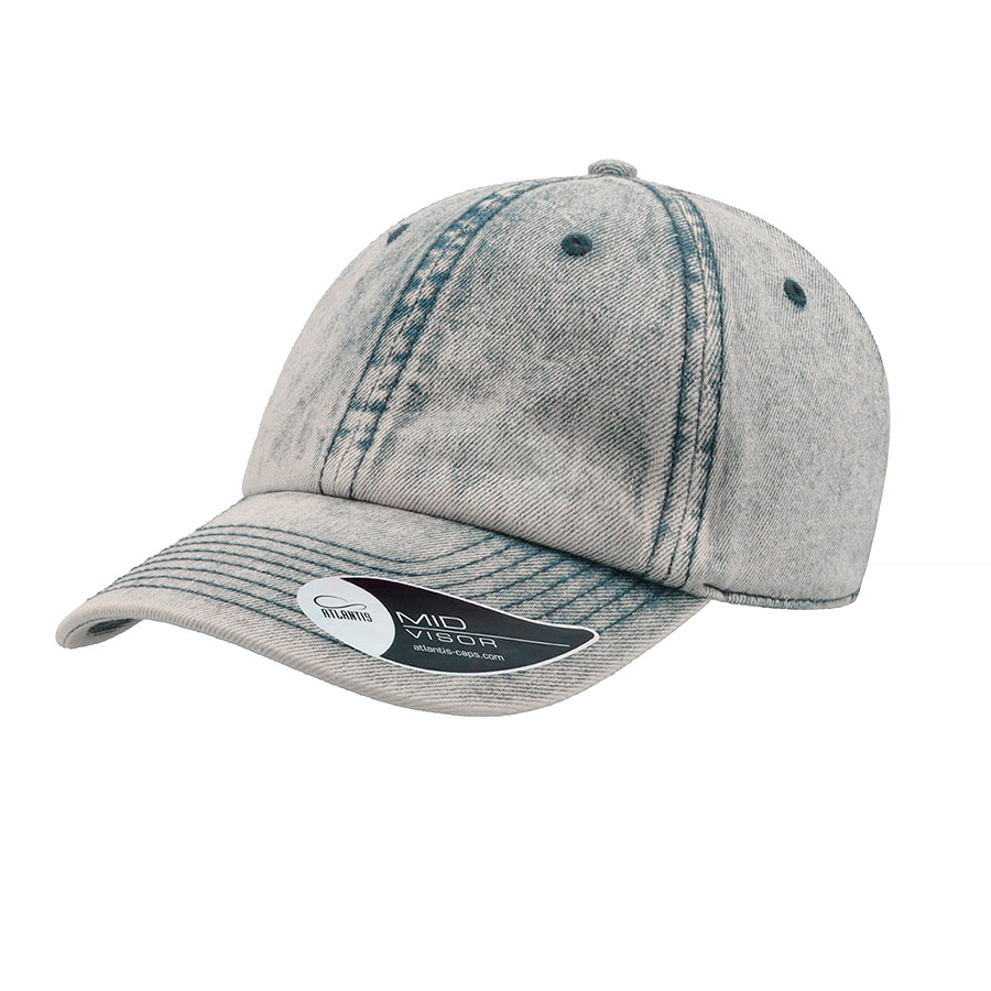 Бейсболка DAD HAT, 6 клиньев, металлическая застежка, голубой-0