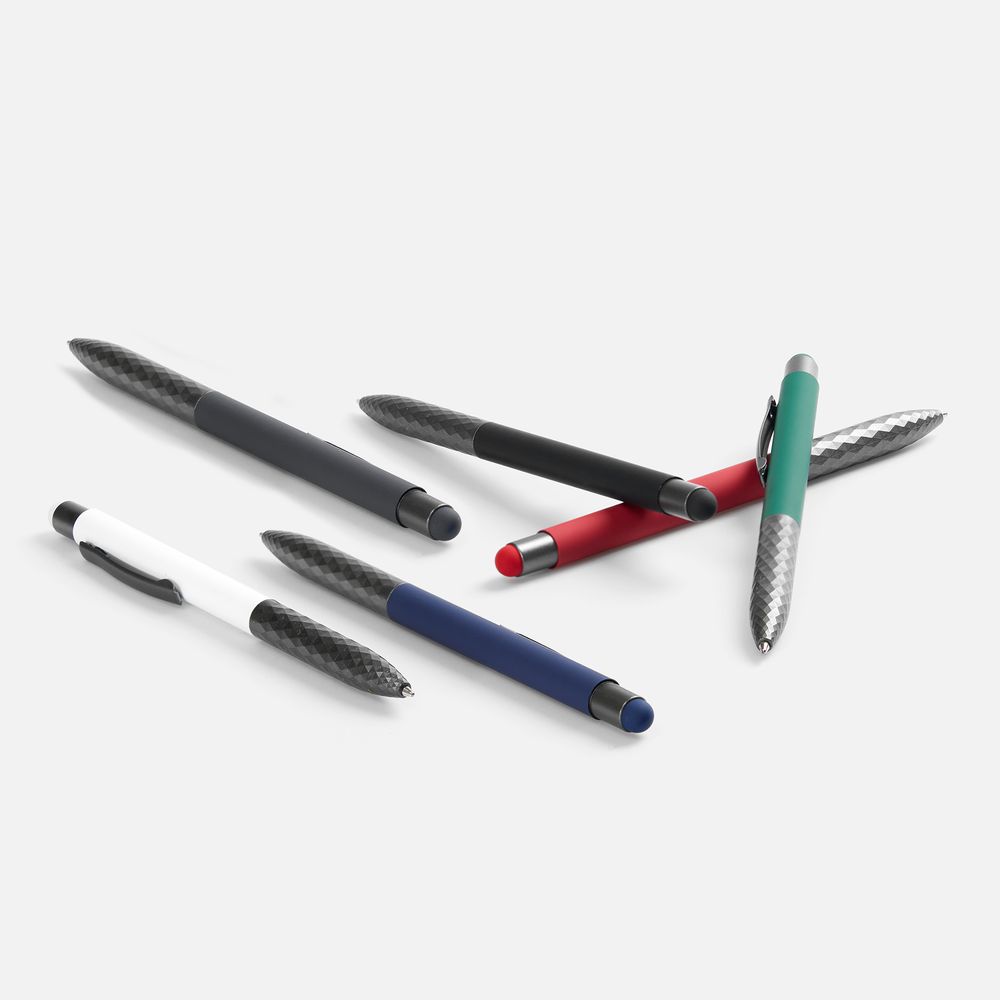 Ручка шариковая Digit Soft Touch со стилусом, белая-2