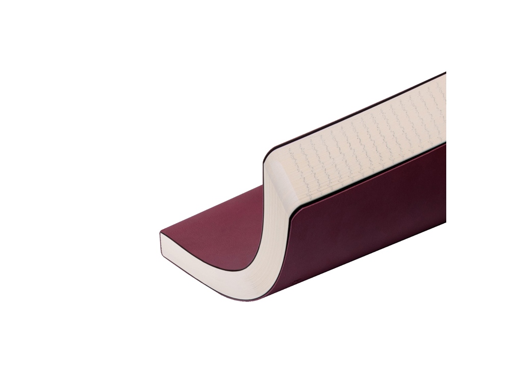 Ежедневник А5 недатированный Megapolis Velvet Flex, бордовый-3