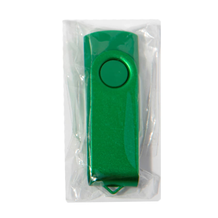 USB flash-карта DOT (16Гб), зеленый, 5,8х2х1,1см, пластик, металл, зеленый-2