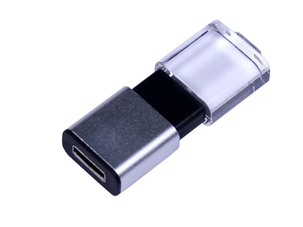 USB-флешка промо на 32 Гб прямоугольной формы, выдвижной механизм, черный-1