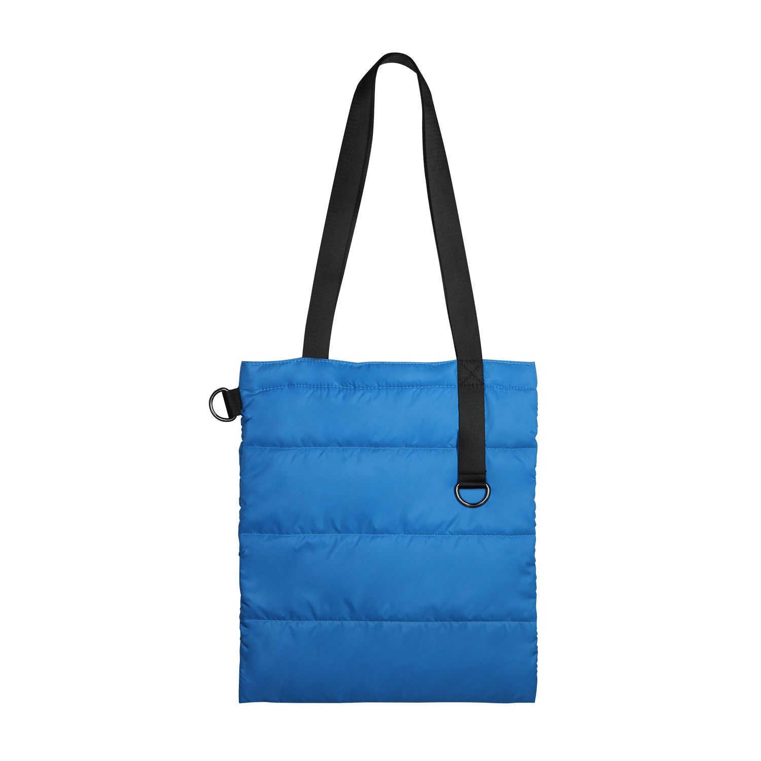 Шоппер Superbag Bubble, стёганый, с магнитной кнопкой (голубой с черным)-1