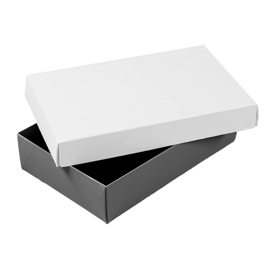 Коробка подарочная CRAFT BOX размер 17,5 x 11,5 x 4 см, белый, серый-1