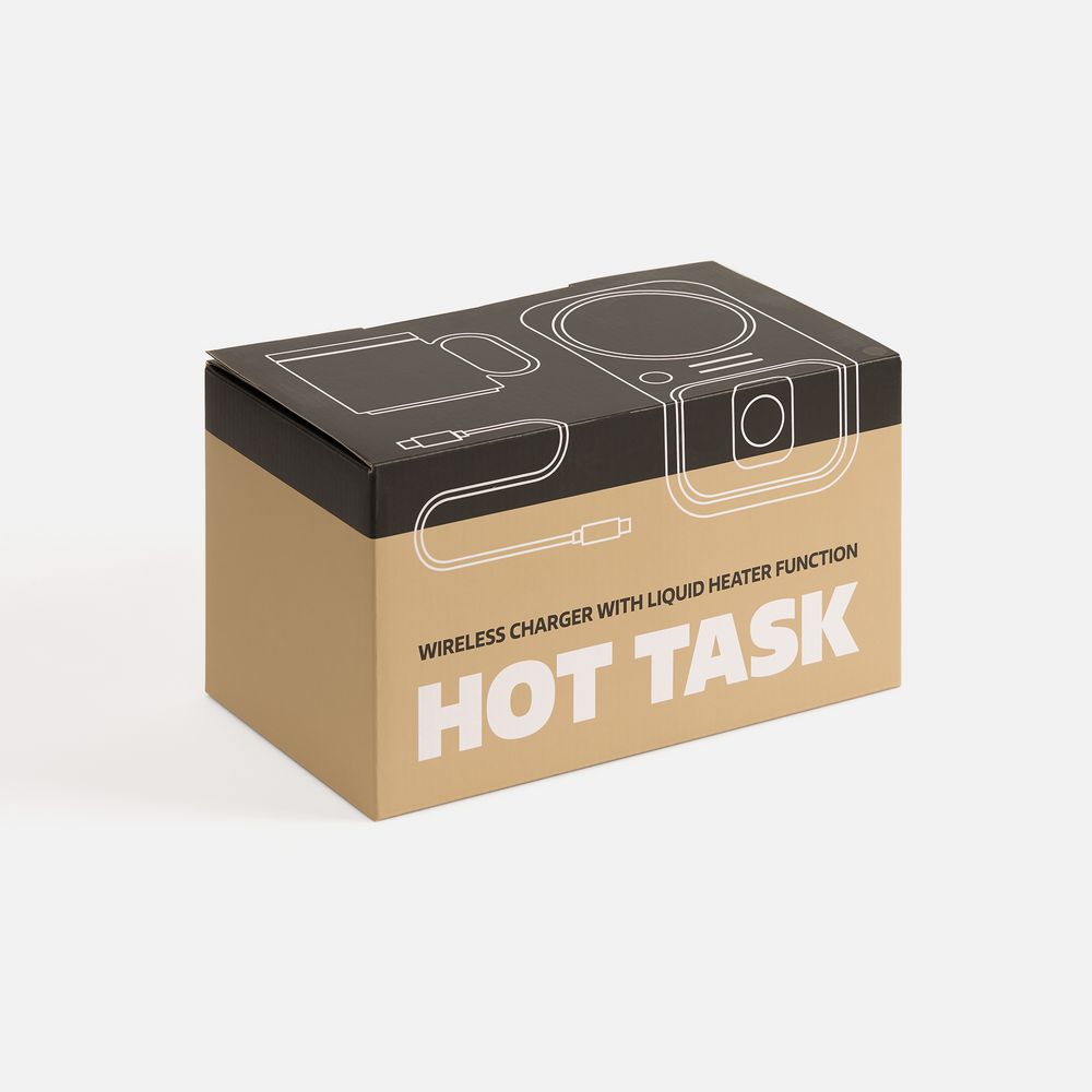 Беспроводное зарядное устройство с подогревом кружки Hot Task, белое-5