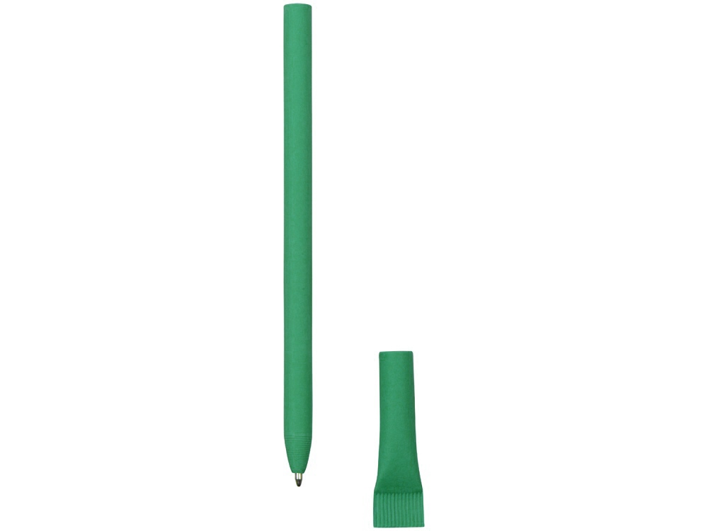 Ручка картонная с колпачком Recycled, нефритовый-1