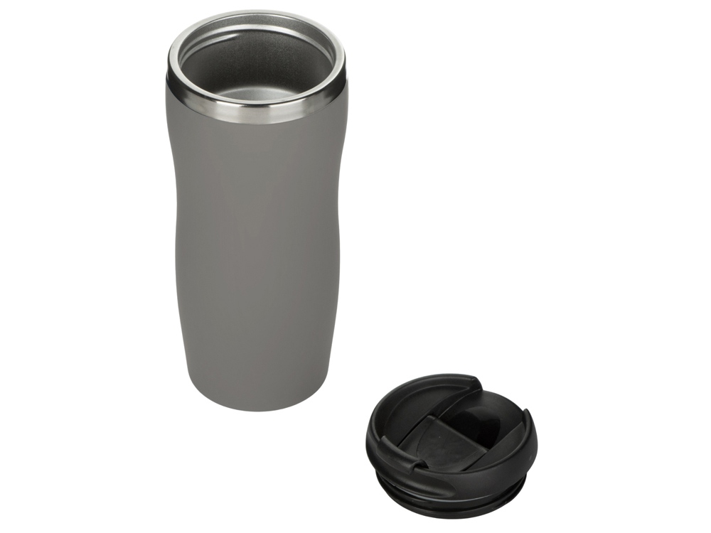 Термокружка Double wall mug C1, soft touch, 350 мл, серый-1