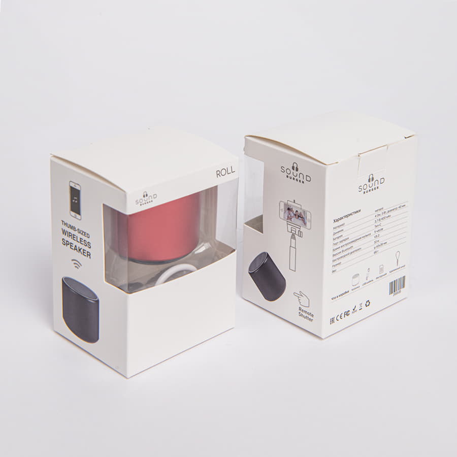 Портативная mini Bluetooth-колонка Sound Burger "Roll" красный, красный-5