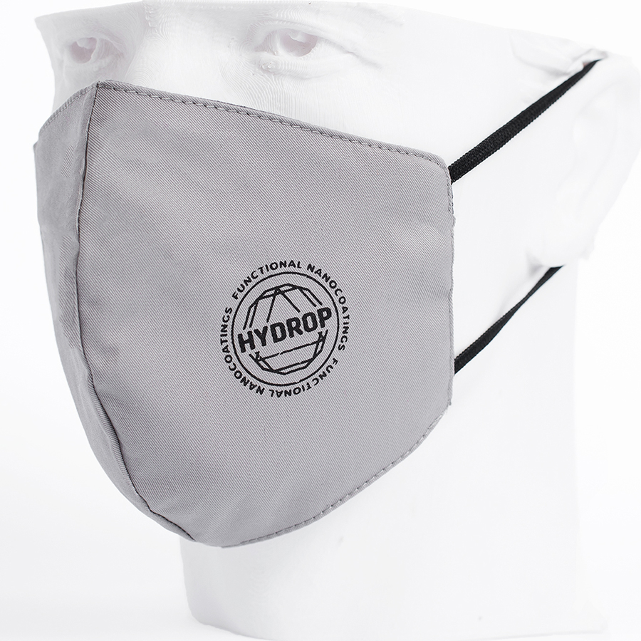 Бесклапанная фильтрующая маска RESPIRATOR 800 HYDROP серая с логотипом в фирменном пакете, серый-0