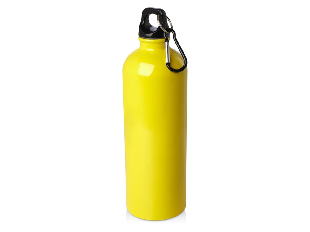 Одностенная бутылка для воды с карабином Oregon, изготовленная из нержавеющей стали, сертифицированной по стандарту RCS, объемом 750 мл - Желтый-0
