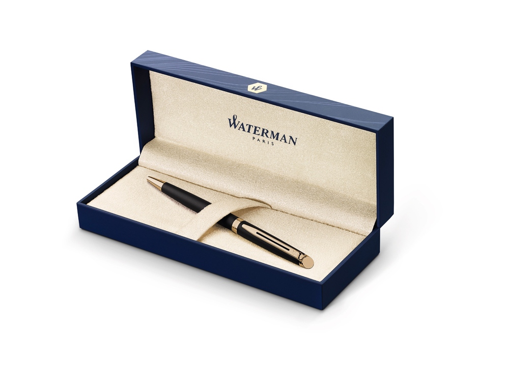 Шариковая ручка Waterman Hemisphere, цвет: MatteBlack GT, стержень: Mblk-1