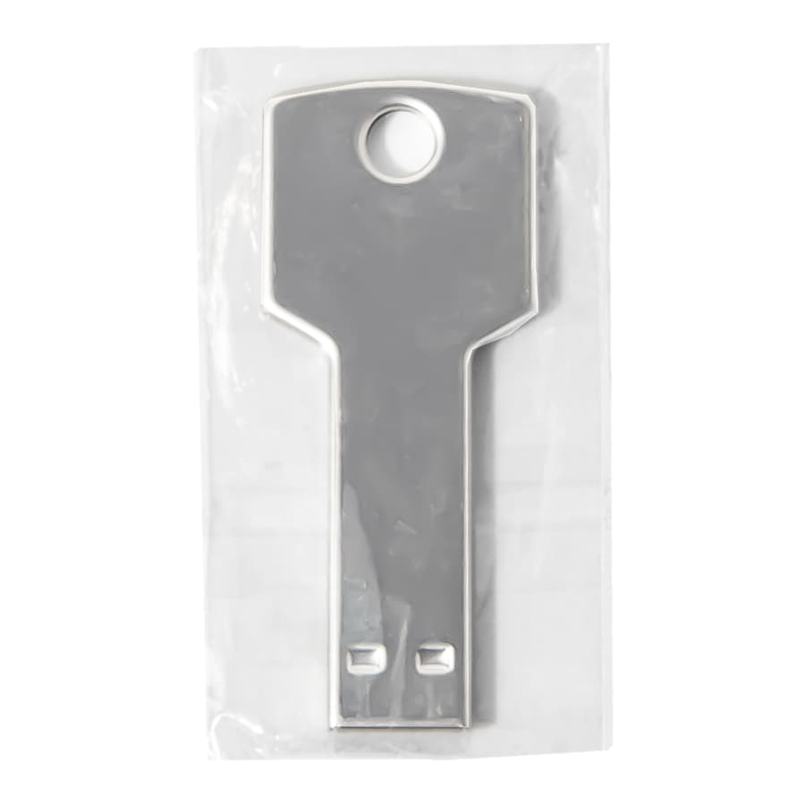 USB flash-карта KEY (16Гб), серебристая, 5,7х2,4х0,3 см, металл, серебристый-2