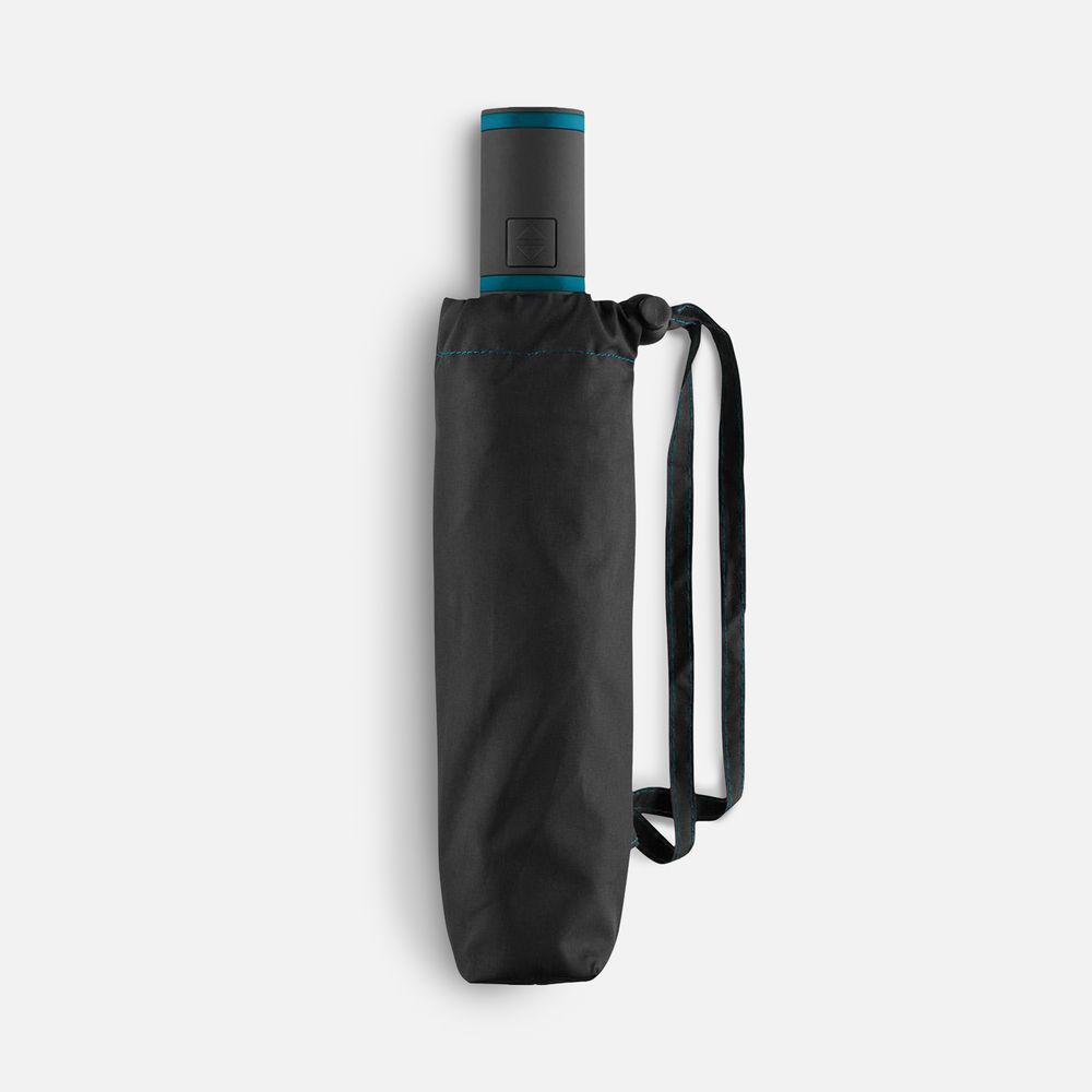 Зонт складной AOC Mini с цветными спицами, бирюзовый-5