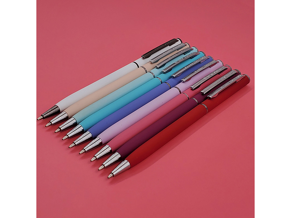 Ручка шариковая автоматическая BrunoVisconti® PALERMO цвет корпуса бирюзовый, soft-touch, 0.7 мм-7