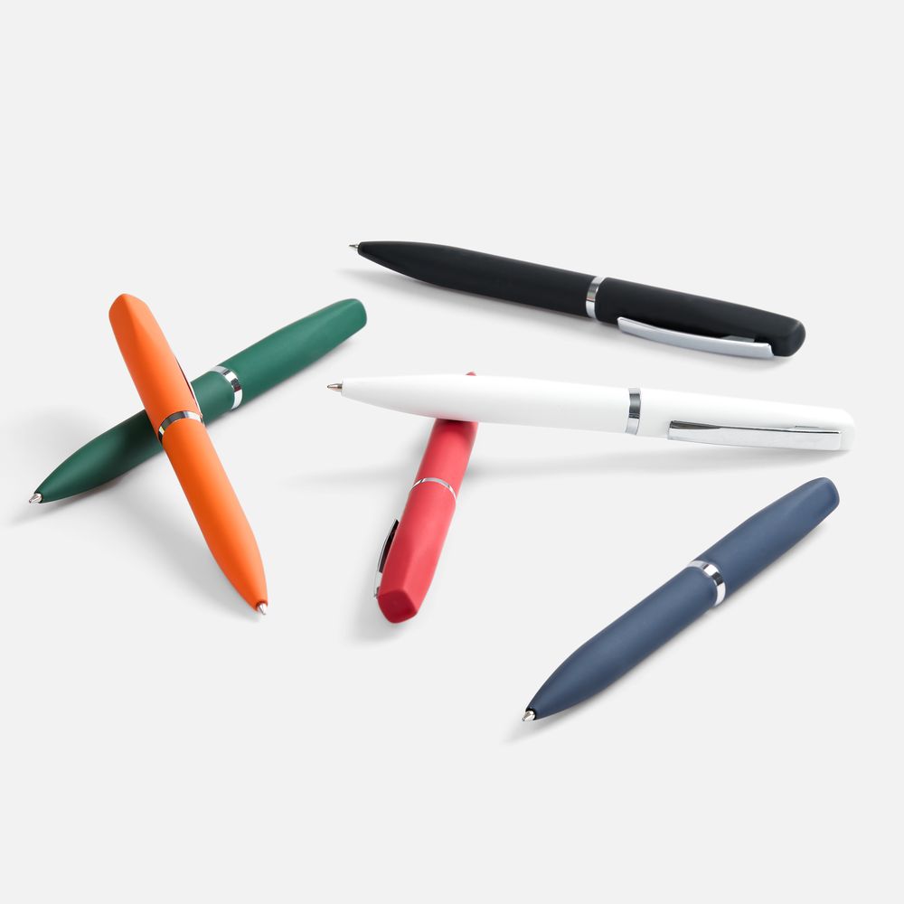 Ручка шариковая Bolt Soft Touch, синяя-4