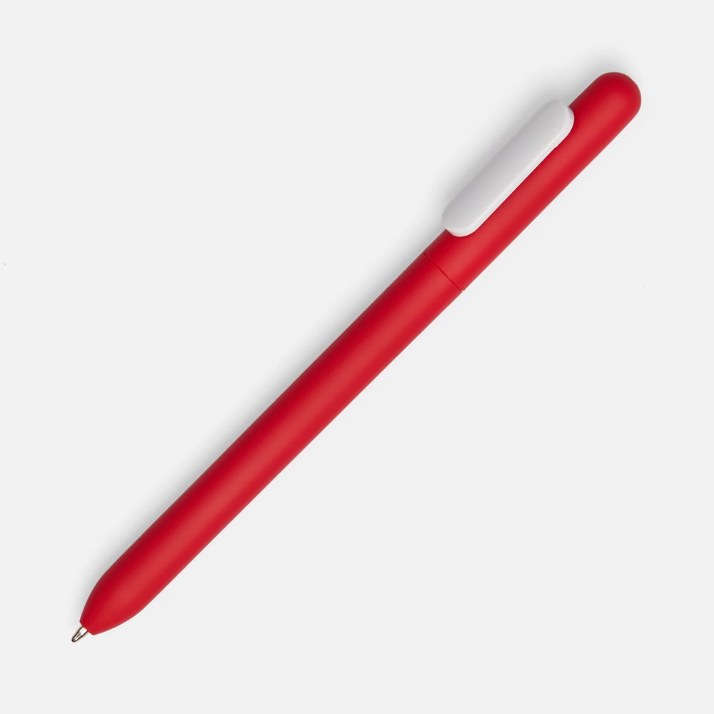Ручка шариковая Swiper Soft Touch, красная с белым-1