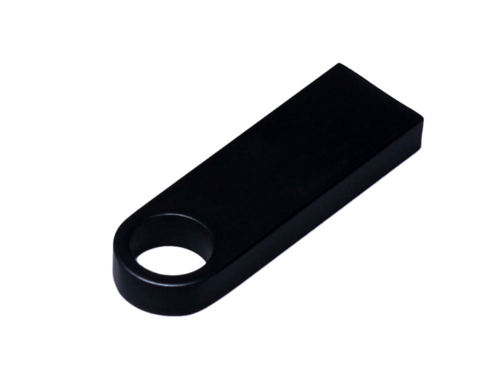 USB 2.0-флешка на 32 Гб с мини чипом и круглым отверстием, черный-0