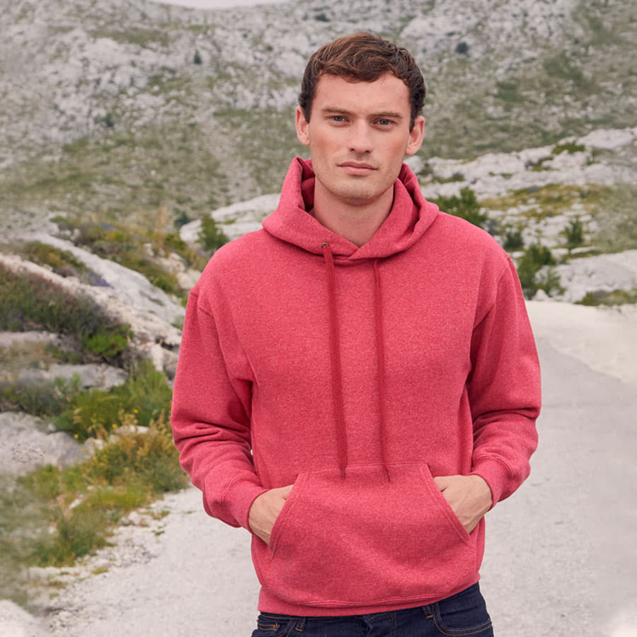 Толстовка с начесом CLASSIC HOODED SWEAT 280, красный-1