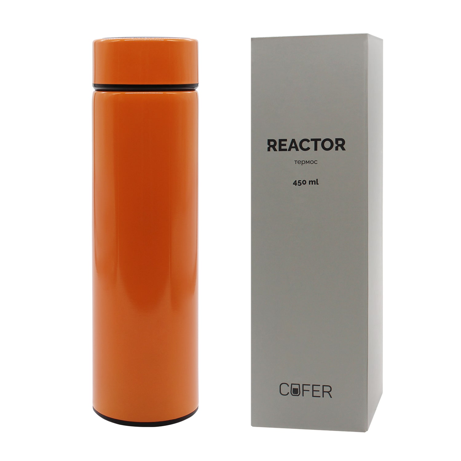 Термос Reactor с датчиком температуры (оранжевый)-3