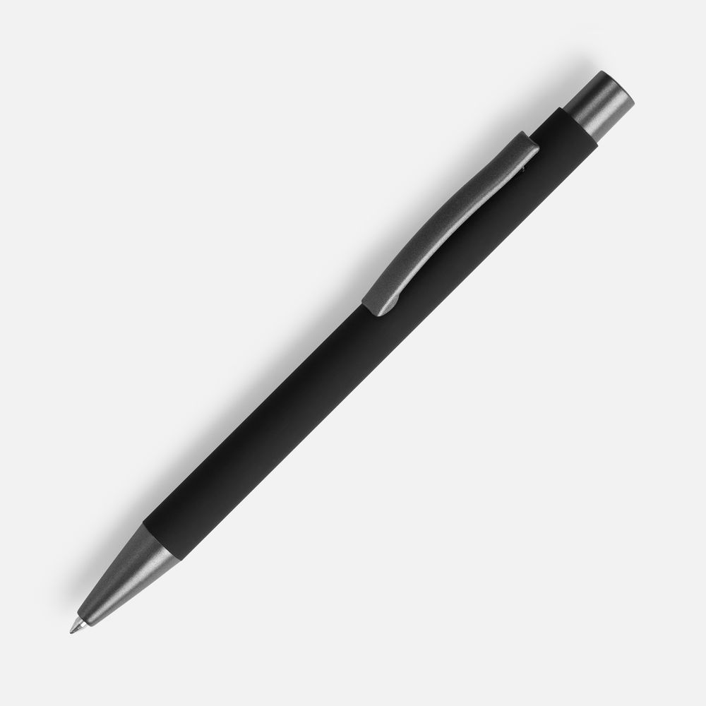 Ручка шариковая Atento Soft Touch, черная-0