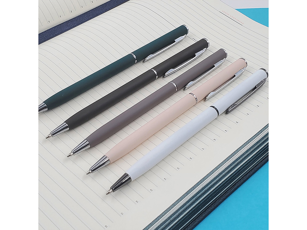 Ручка шариковая автоматическая BrunoVisconti® PALERMO цвет корпуса пудровый, soft-touch, 0.7 мм-4