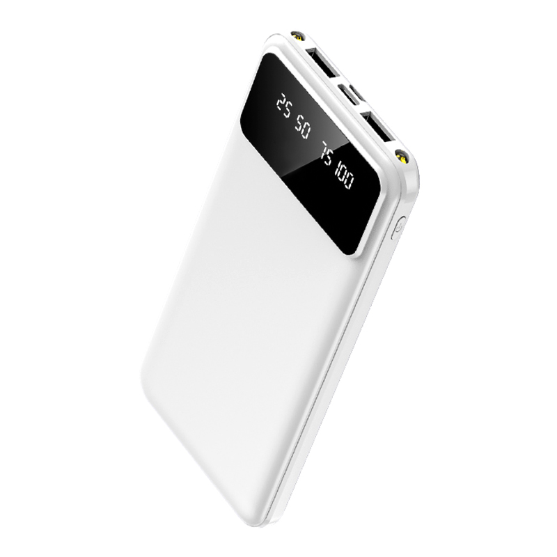 Внешний аккумулятор Dorado 10 000 mAh с фонариком, Белый-0
