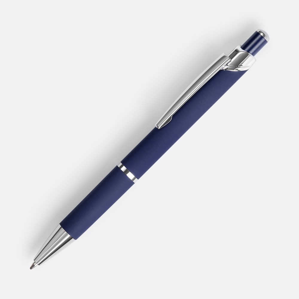 Ручка шариковая Chromos Soft Touch, синяя-0