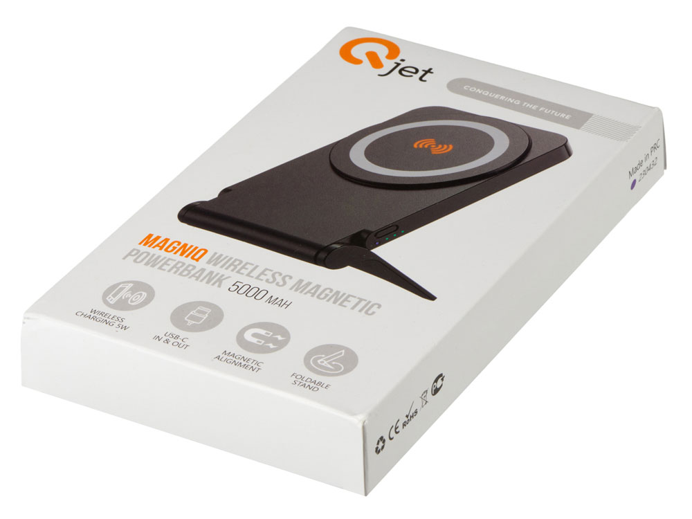 Внешний магнитный аккумулятор MagnIQ, черный, 5000 mAh-10
