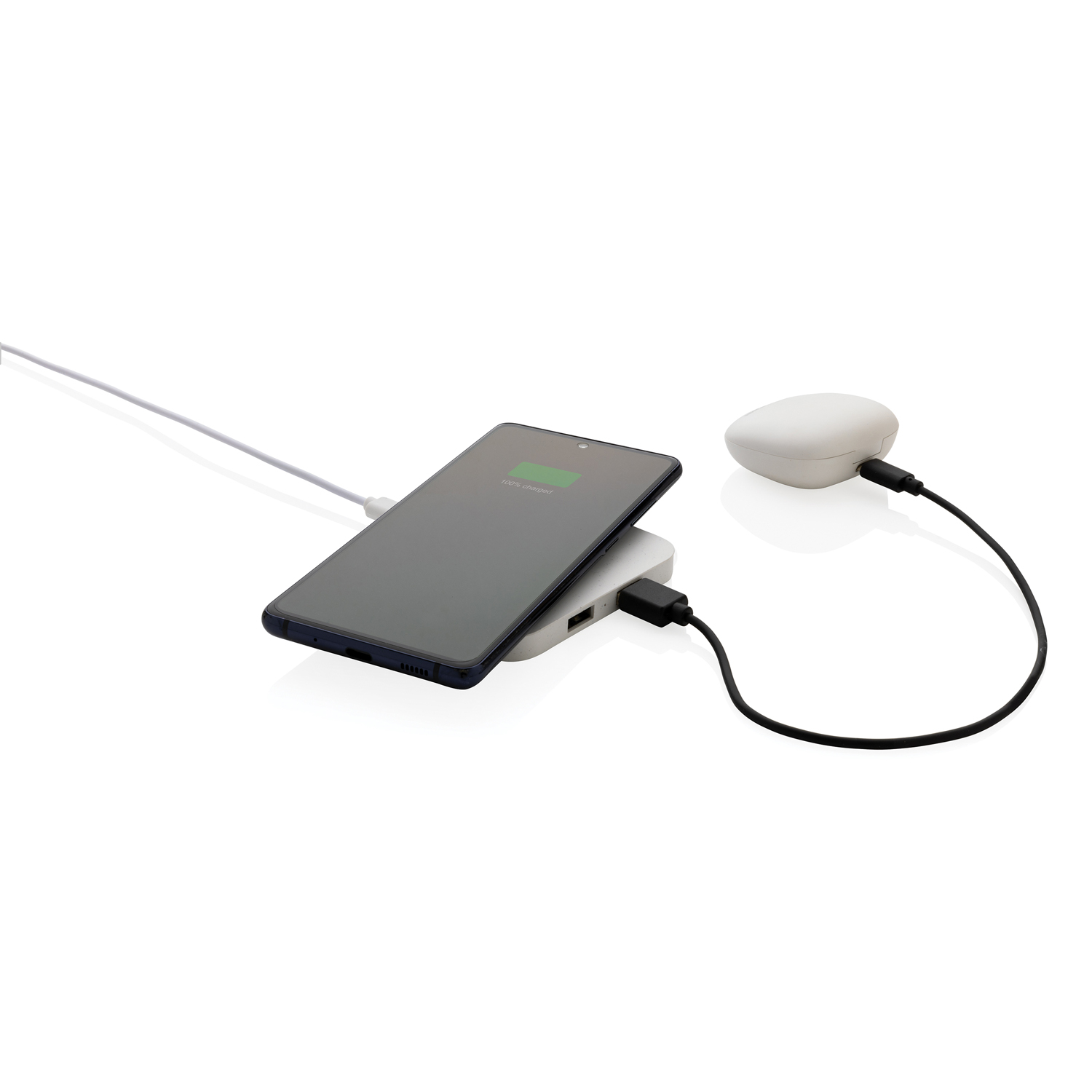 Беспроводная док-станция из переработанного пластика RCS с USB-портами, 10 Вт-6