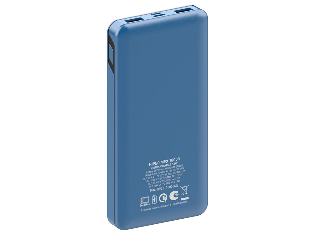 Портативный внешний аккумулятор MFX 10000 Blue-1