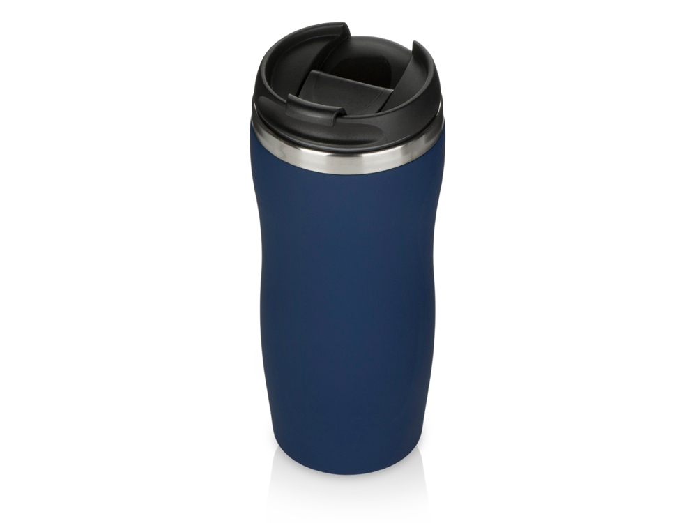 Термокружка Double wall mug C1, soft touch, 350 мл, темно-синий-0